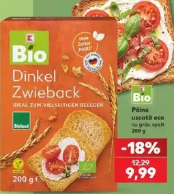 Kaufland Pâine uscată eco cu grâu spelt Ofertă