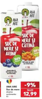 Kaufland ANA ARE Suc de mere diverse sortimente 1l Ofertă