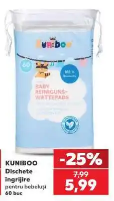 Kaufland KUNIBOO Dischete îngrijire pentru bebeluși 60 buc Ofertă