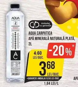 Mega Image Aqua Carpatica Apa Minerala Naturala Plata Ofertă