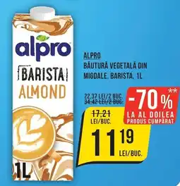 Mega Image Alpro băutură vegetală din migdale barista almond Ofertă