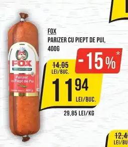 Mega Image Fox parizer cu piept de pui Ofertă