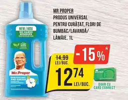 Mega Image Mr. Proper produs universal pentru curățat, flori de bumbac/lavandă/lămâie Ofertă