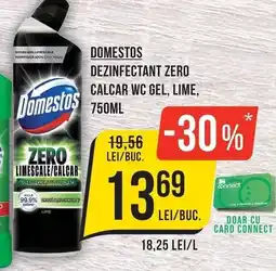 Mega Image Domestos dezinfectant zero calcar wc gel, lime Ofertă