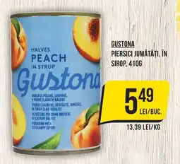 Mega Image Gustona piersici jumătăți în sirop Ofertă