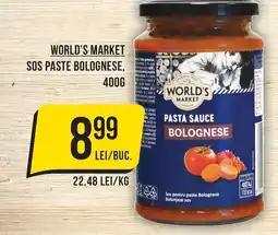 Mega Image World's Market sos paste bologneze Ofertă