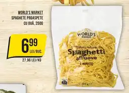 Mega Image World's Market Spaghete Proaspete Cu Ouă Ofertă