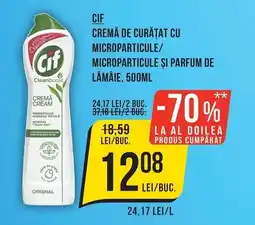 Mega Image Cif cremă de curățat cu microparticule/microparticule Si parfum de lamaie Ofertă