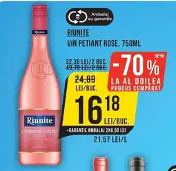 Mega Image Riunite vin petiant rose Ofertă