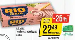 Mega Image Rio mare ton în ulei de măsline Ofertă