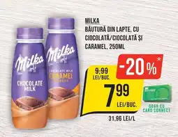 Mega Image Milka băutură din lapte cu ciocolată/ciocolată și caramel Ofertă