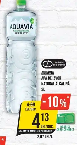 Mega Image Aquavia apă de izvor natural alcalină Ofertă