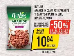 Mega Image Nutline arahide în coajă roșie/prăjite și sărate/prăjite în ulei Ofertă