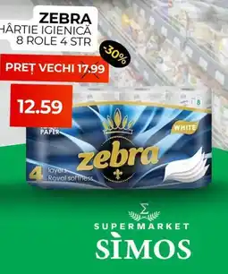 Simos Zebra hârtie igienică Ofertă