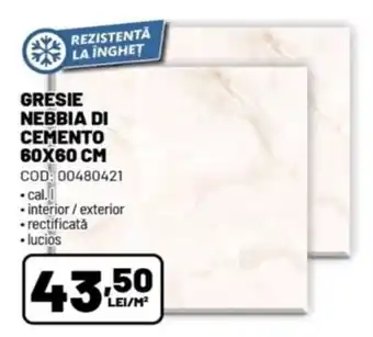 Gresie Nebbia Di Cemento