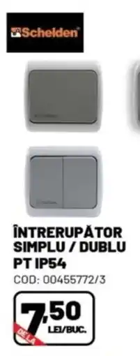 Ambient Schelden întrerupător simplu / dublu pt ip54 Ofertă