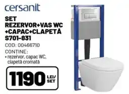 Ambient Cersanit set rezervor+vas wc+capac+clapetă s701-831 Ofertă