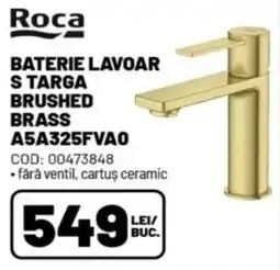 Ambient Roca baterie lavoar s targa brushed brass a5a325fva0 Ofertă
