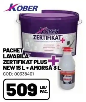 Köber lavabila zertifikat plus