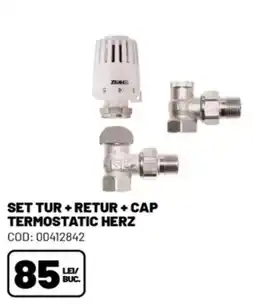 Ambient Herz set tur + retur + cap termostatic Ofertă