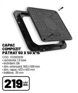 Ambient Capac compozit patrat 50 x 50 a15 Ofertă