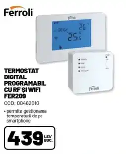 Ambient Ferroli termostat digital programabil cu rf si wifi fer209 Ofertă