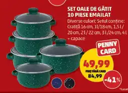 Penny Set oale de gătit 10 piese emailat Ofertă