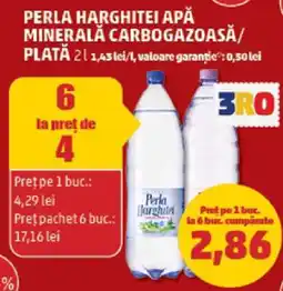 Penny PERLA HARGHITEI APĂ MINERALĂ CARBOGAZOASĂ/PLATĂ 2L Ofertă