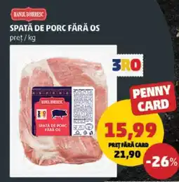 Penny Spată de porc fără os Ofertă