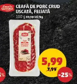 Penny Ceafă de porc crud uscată feliată Ofertă