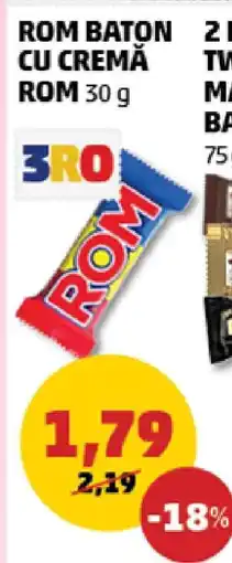 Penny ROM BATON CU CREMA ROM 30 g Ofertă