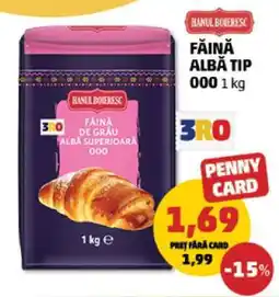 Penny Făină Albă Tip 000 1 kg Ofertă