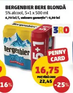 Penny BERGENBIER Bere blondă Ofertă