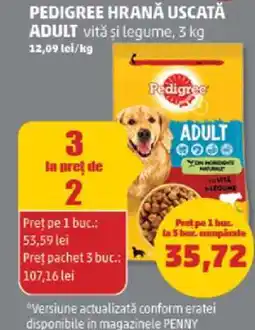 Penny PEDIGREE HRANĂ USCATA ADULT Ofertă