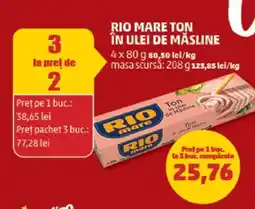 Penny RIO MARE TON ÎN ULEI DE MĂSLINE Ofertă