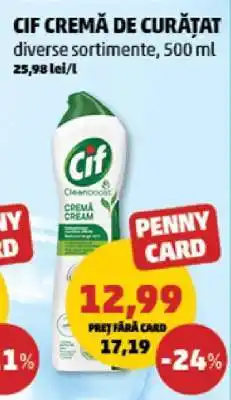 Penny Cif Cremă de Curățat Ofertă