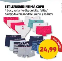 Penny SET LENJERIE INTIMĂ COPII Ofertă
