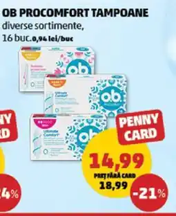 Penny OB ProComfort Tampoane Ofertă