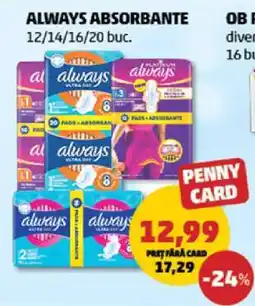 Penny Always Absorbante Ofertă