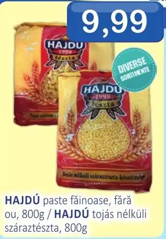 Hajdu paste făinoase, fără ou