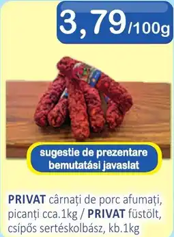 CBA Privat cárnați de porc afumăți, picanți Ofertă