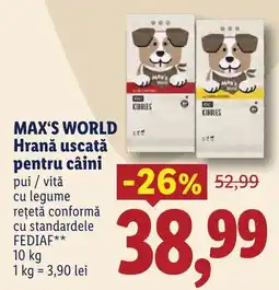 Lidl Max's World Hrană uscată pentru câini Ofertă