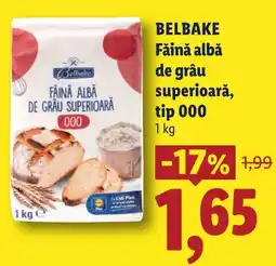 Lidl Belbake făină albă de grâu superioară, tip 000 Ofertă