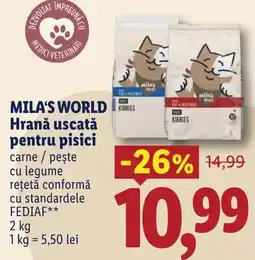 Lidl Mila's World Hrană uscată pentru pisici Ofertă