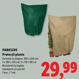 Lidl Parkside protecții plante Ofertă