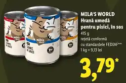 Lidl Mila's World Hrană umedă pentru pisici, în sos Ofertă