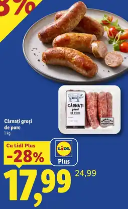 Lidl Lidl Cârnați groși de porc Ofertă