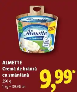 Lidl Almette cremă de brânză cu smântână Ofertă