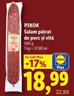 Lidl Pikok salam pătrat de porc și vită Ofertă