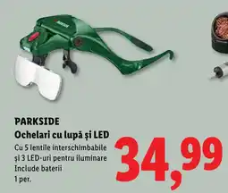 Lidl Parkside ochelari cu lupa si led Ofertă